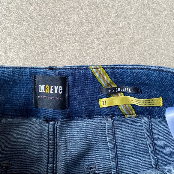 NWOT Maeve by Anthropologie Colette Medium Wash Denim Jeans Size 27 - Picture 5 of 6